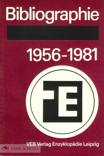 Bibliographie 1956 1981 1984 - bibliographie,