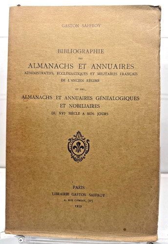 Bibliographie des almanachs - des, et