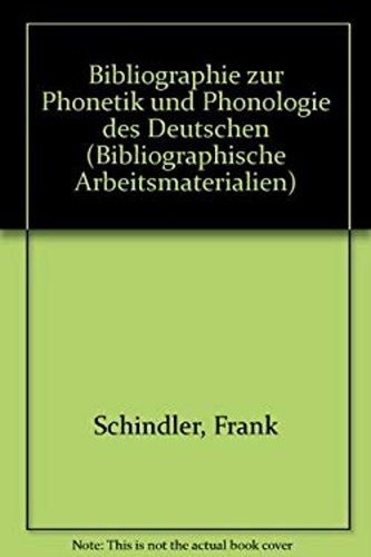 Bibliographie zur phonetik und - bibliographie,