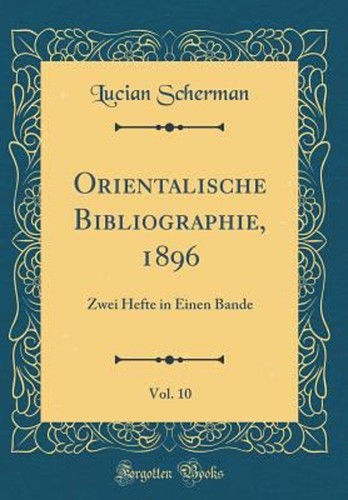 Orientalische bibliographie - orientalische,