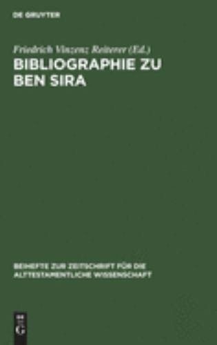 Bibliographie ben sira - bibliographie,