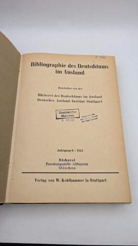 Bibliography german abroad - bibliography, of
